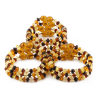 BALTIC AMBER BABY TEETHING BRACELETS LOT OF 10pcs - ROUNDEL. XR53M