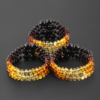 BALTIC AMBER BABY TEETHING BRACELETS LOT OF 10pcs - ROUNDEL. XR53R2