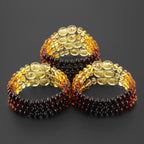 BALTIC AMBER BABY TEETHING BRACELETS LOT OF 10pcs - ROUNDEL. XR53R1