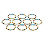BALTIC AMBER BABY TEETHING BRACELETS WITH TURQUOISE LOT OF 10pcs. LE465