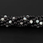 Baltic Amber & Kiwi Jasper Baby Teething Bracelet Baroque Black Glossy Finish - Wholesale Lot of 10pcs - 14cm / 5.5in - LE551-S