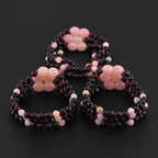 Baltic Amber & Morganite Baby Teething Bracelet Baroque Multicolor Glossy Finish - Wholesale Lot of 10pcs - 14cm / 5.5in - LE558-S