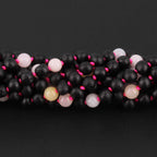 Baltic Amber & Morganite Baby Teething Bracelet Baroque Multicolor Glossy Finish - Wholesale Lot of 10pcs - 14cm / 5.5in - LE558-S