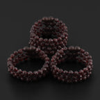 Baltic Amber Baby Teething Bracelet Baroque Dark Cognac Raw Finish - Wholesale Lot of 10pcs - 14cm / 5.5in - XB54DC-RAW