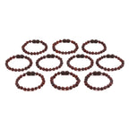 Baltic Amber Baby Teething Bracelet Baroque Dark Cognac Raw Finish - Wholesale Lot of 10pcs - 14cm / 5.5in - XB54DC-RAW