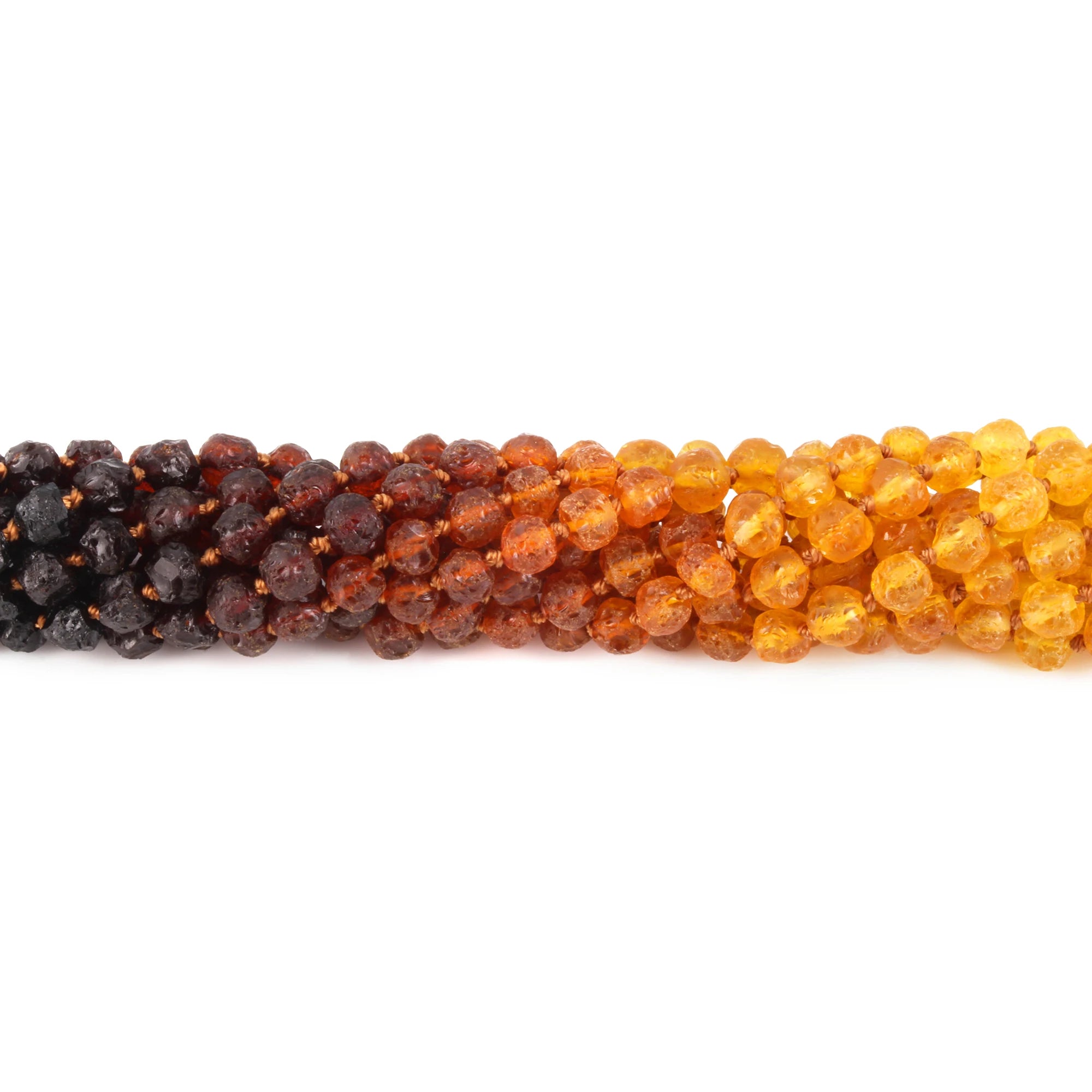 Baltic Amber Baby Teething Bracelet Baroque Rainbow Raw Finish - Wholesale Lot of 10pcs - 14cm / 5.5in - XB54R2-RAW