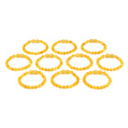 Baltic Amber Baby Teething Bracelet Baroque Yellow Raw Finish - Wholesale Lot of 10pcs - 14cm / 5.5in - XB54Y-RAW