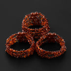 Baltic Amber Baby Teething Bracelet Chips Cognac Glossy Finish - Wholesale Lot of 10pcs - 14cm / 5.5in - CH3