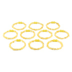 Baltic Amber Baby Teething Bracelet Chips Milky Yellow Glossy Finish - Wholesale Lot of 10pcs - 14cm / 5.5in - CH5