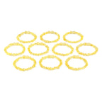 Baltic Amber Baby Teething Bracelet Chips Yellow Glossy Finish - Wholesale Lot of 10pcs - 14cm / 5.5in - CH6