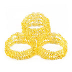 Baltic Amber Baby Teething Bracelet Chips Yellow Glossy Finish - Wholesale Lot of 10pcs - 14cm / 5.5in - CH6