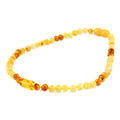 Baltic Amber Baby Teething Necklace Baroque Milky Yellow Glossy Finish - Wholesale Lot of 10pcs - 32cm / 12.6in - XLE13