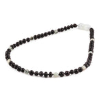 Baltic Amber & Kiwi Jasper Eye Baby Teething Necklace Baroque Black Glossy Finish - Wholesale Lot of 10pcs - 32cm / 12.6in - LE551-S
