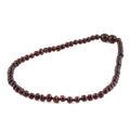 Baltic Amber Baby Teething Necklace Baroque Dark Cognac Glossy Finish - Wholesale Lot of 10pcs - 32cm / 12.6in - XB43DC