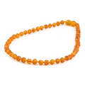 Baltic Amber Baby Teething Necklace Baroque Light Cognac Raw Finish - Wholesale Lot of 10pcs - 32cm / 12.6in - XB54LC-RAW