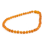 Baltic Amber Baby Teething Necklace Baroque Light Cognac Raw Finish - Wholesale Lot of 10pcs - 32cm / 12.6in - XB54LC-RAW