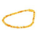 Baltic Amber Baby Teething Necklace Baroque Milky Orange Glossy Finish - Wholesale Lot of 10pcs - 32cm / 12.6in - XB43MO