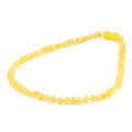 Baltic Amber Baby Teething Necklace Baroque Milky Yellow Glossy Finish - Wholesale Lot of 10pcs - 32cm / 12.6in - XB43MY