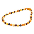 Baltic Amber Baby Teething Necklace Baroque Multicolor Raw Finish - Wholesale Lot of 10pcs - 32cm / 12.6in - XB54M-RAW