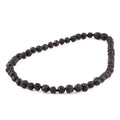 Baltic Amber Baby Teething Necklace Baroque Black Raw Finish - Wholesale Lot of 10pcs - 32cm / 12.6in - XB54B-RAW