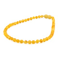 Baltic Amber Baby Teething Necklace Baroque Yellow Raw Finish - Wholesale Lot of 10pcs - 32cm / 12.6in - XB54Y-RAW