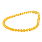 Baltic Amber Baby Teething Necklace Baroque Yellow Raw Finish - Wholesale Lot of 10pcs - 32cm / 12.6in - XB54Y-RAW