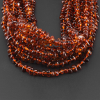 Baltic Amber Baby Teething Necklace Chips Cognac Glossy Finish - Wholesale Lot of 10pcs - 32cm / 12.6in - CH3
