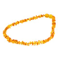 Baltic Amber Baby Teething Necklace Chips Light Cognac Glossy Finish - Wholesale Lot of 10pcs - 32cm / 12.6in - CH7