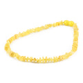 Baltic Amber Baby Teething Necklace Chips Milky Yellow Glossy Finish - Wholesale Lot of 10pcs - 32cm / 12.6in - CH5