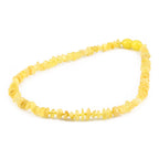 Baltic Amber Baby Teething Necklace Chips Milky Yellow Glossy Finish - Wholesale Lot of 10pcs - 32cm / 12.6in - CH5