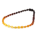 Baltic Amber Baby Teething Necklace Olive Rainbow Matte Finish - Wholesale Lot of 10 - 32cm / 12.6in - XO54R2M