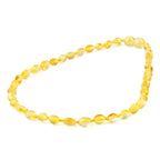 Baltic Amber Baby Teething Necklace Olive Yellow Glossy Finish - Wholesale Lot of 10pcs - 32cm / 12.6in - XO54Y