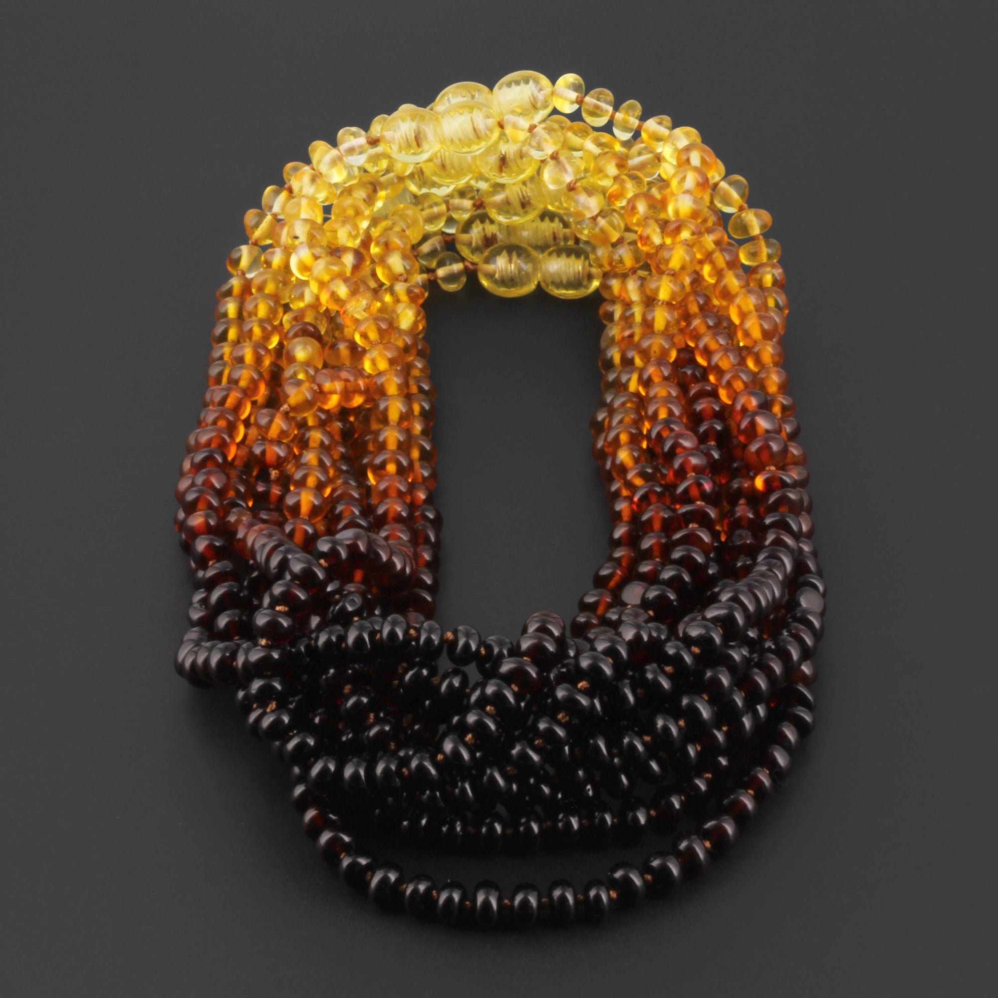 BALTIC AMBER BABY TEETHING NECKLACES LOT OF 10pcs - ROUNDEL. XR53R1