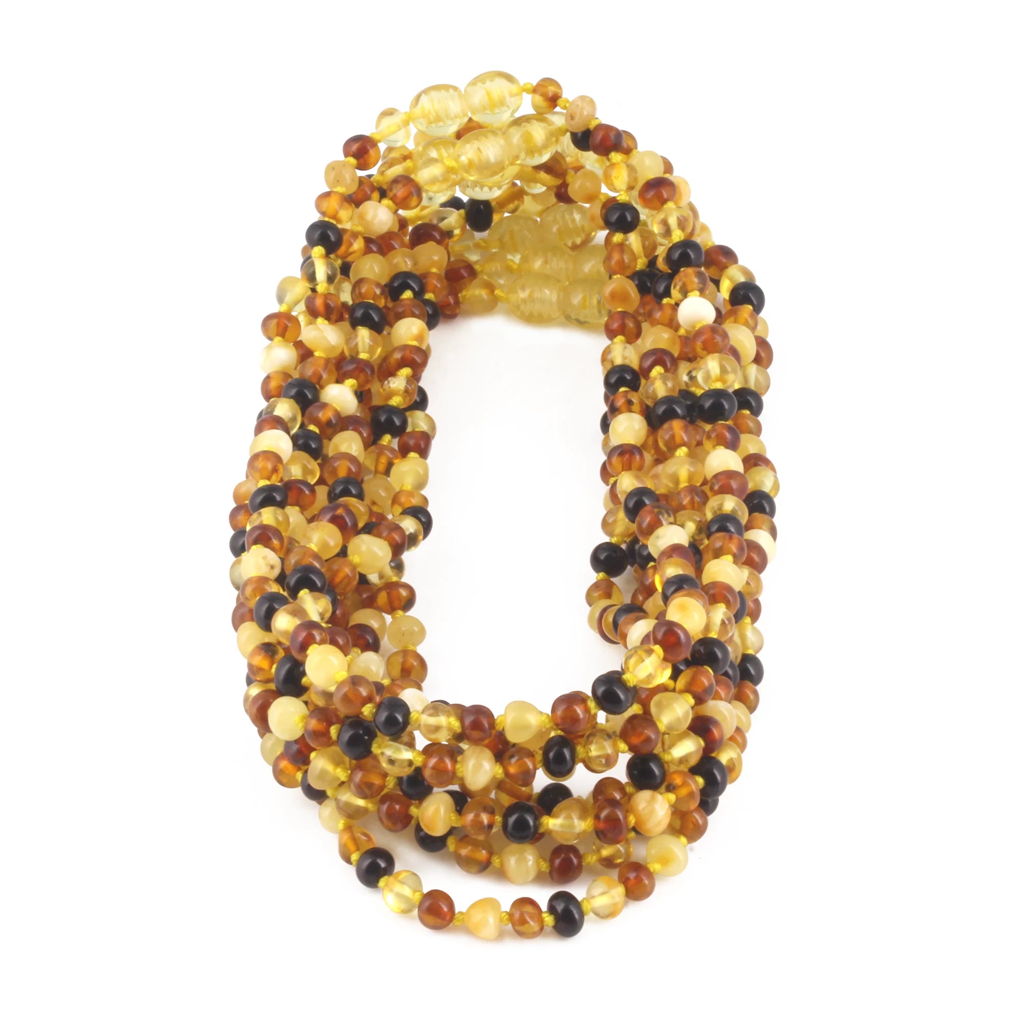 BALTIC AMBER BABY TEETHING NECKLACES LOT OF 10pcs - BAROQUE. XB54M1