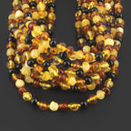 BALTIC AMBER BABY TEETHING NECKLACES LOT OF 10pcs - BAROQUE. XB54M1