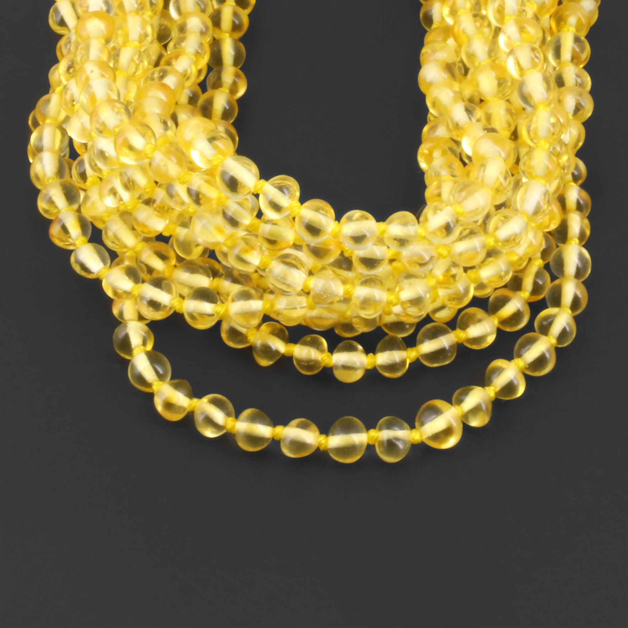 BALTIC AMBER BABY TEETHING NECKLACES LOT OF 10pcs - BAROQUE. XB54Y