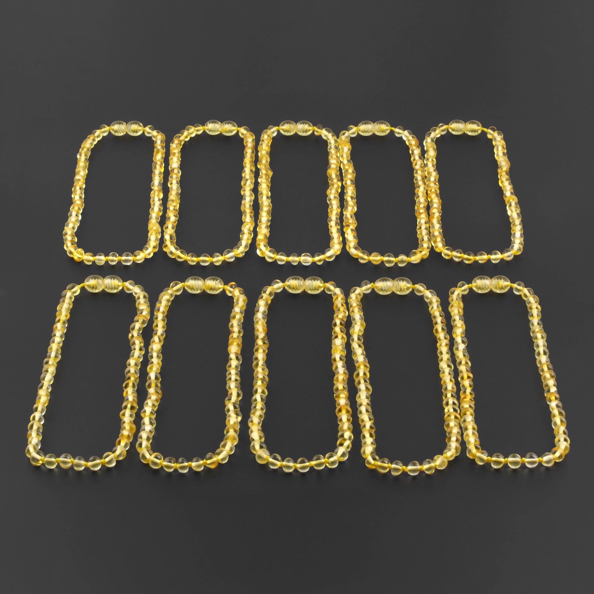 BALTIC AMBER BABY TEETHING NECKLACES LOT OF 10pcs - BAROQUE. XB54Y