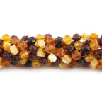 Baltic Amber Baby Teething Necklace Baroque Multicolor Raw Finish - Wholesale Lot of 10pcs - 32cm / 12.6in - XB54M-RAW