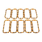 Baltic Amber Baby Teething Necklace Baroque Multicolor Raw Finish - Wholesale Lot of 10pcs - 32cm / 12.6in - XB54M-RAW