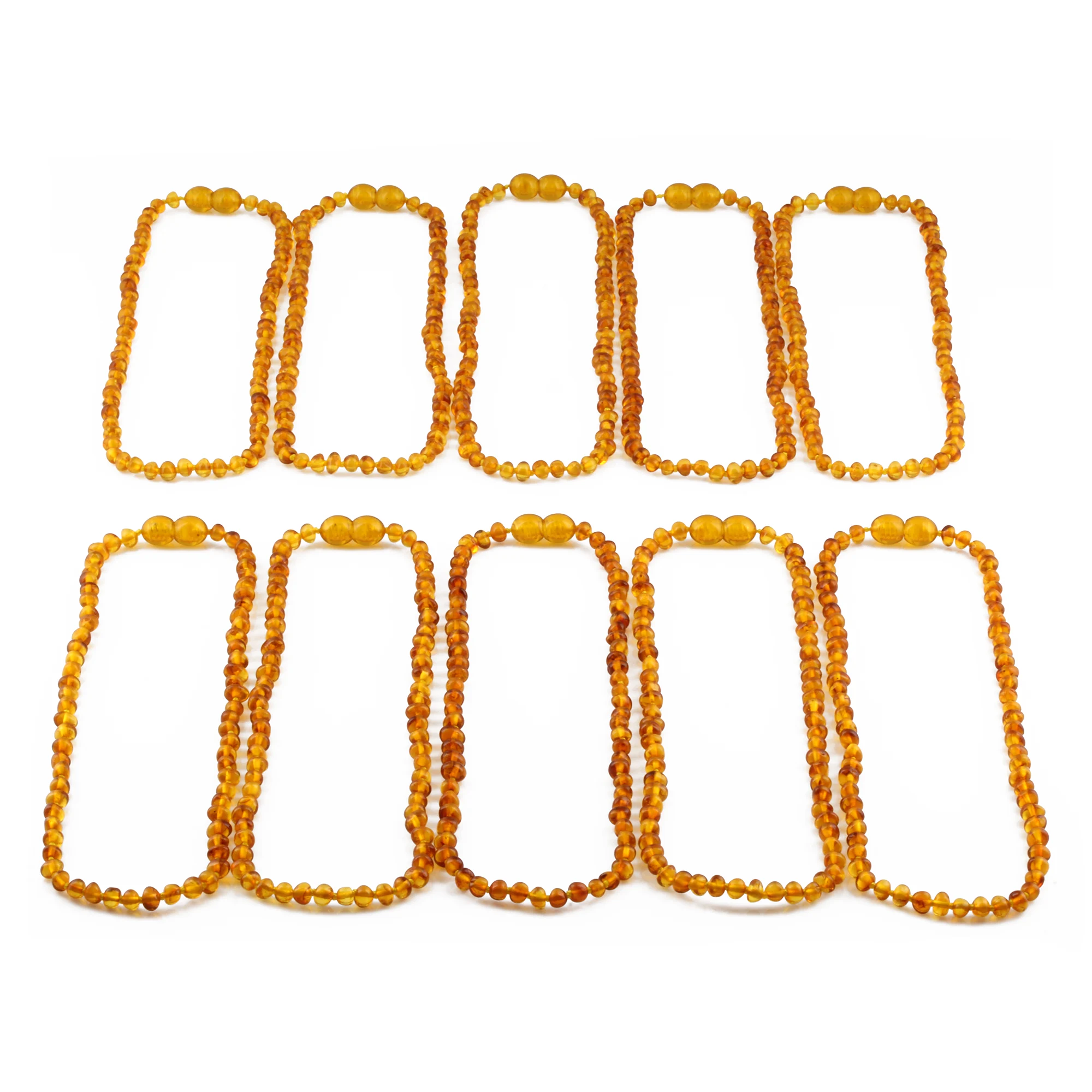BALTIC AMBER BABY TEETHING NECKLACES LOT OF 10pcs -  BAROQUE. XB43LC
