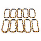 BALTIC AMBER BABY TEETHING NECKLACES LOT OF 10pcs - BAROQUE. XB54M2M