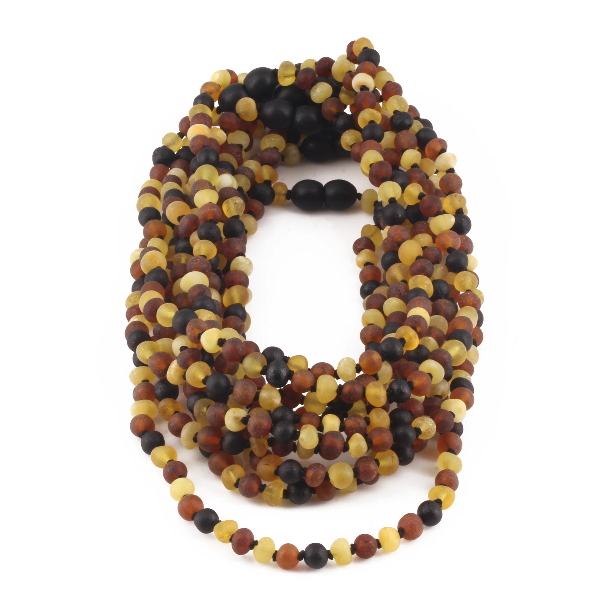 BALTIC AMBER BABY TEETHING NECKLACES LOT OF 10pcs - BAROQUE. XB54M2M