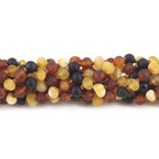 Baltic Amber Baby Teething Necklace Baroque Multicolor Matte Finish - Wholesale Lot of 10pcs - 32cm / 12.6in - XB54MM