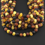 BALTIC AMBER BABY TEETHING NECKLACES LOT OF 10pcs - BAROQUE. XB54M2M