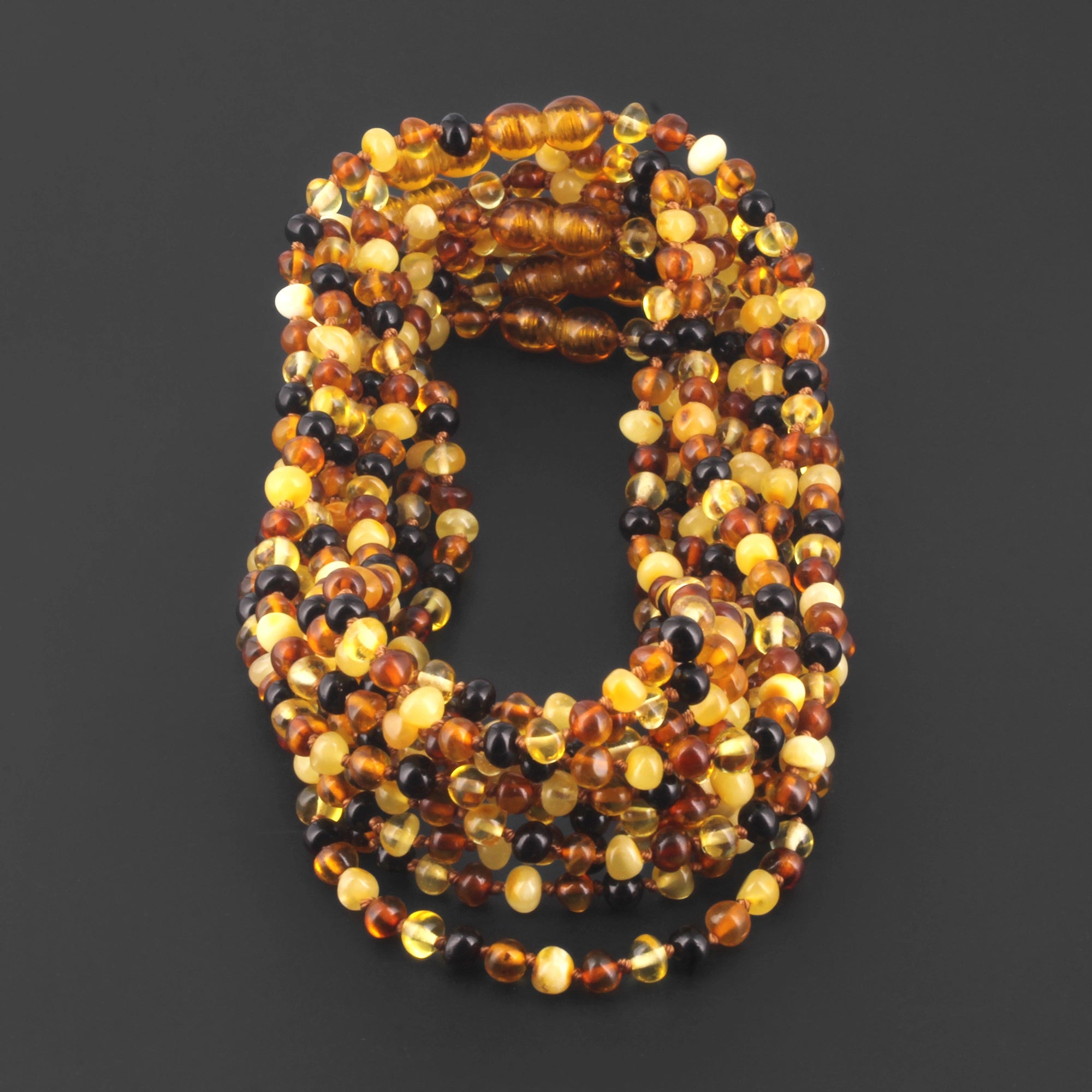 BALTIC AMBER BABY TEETHING NECKLACES LOT OF 10pcs -  BAROQUE. XB54M