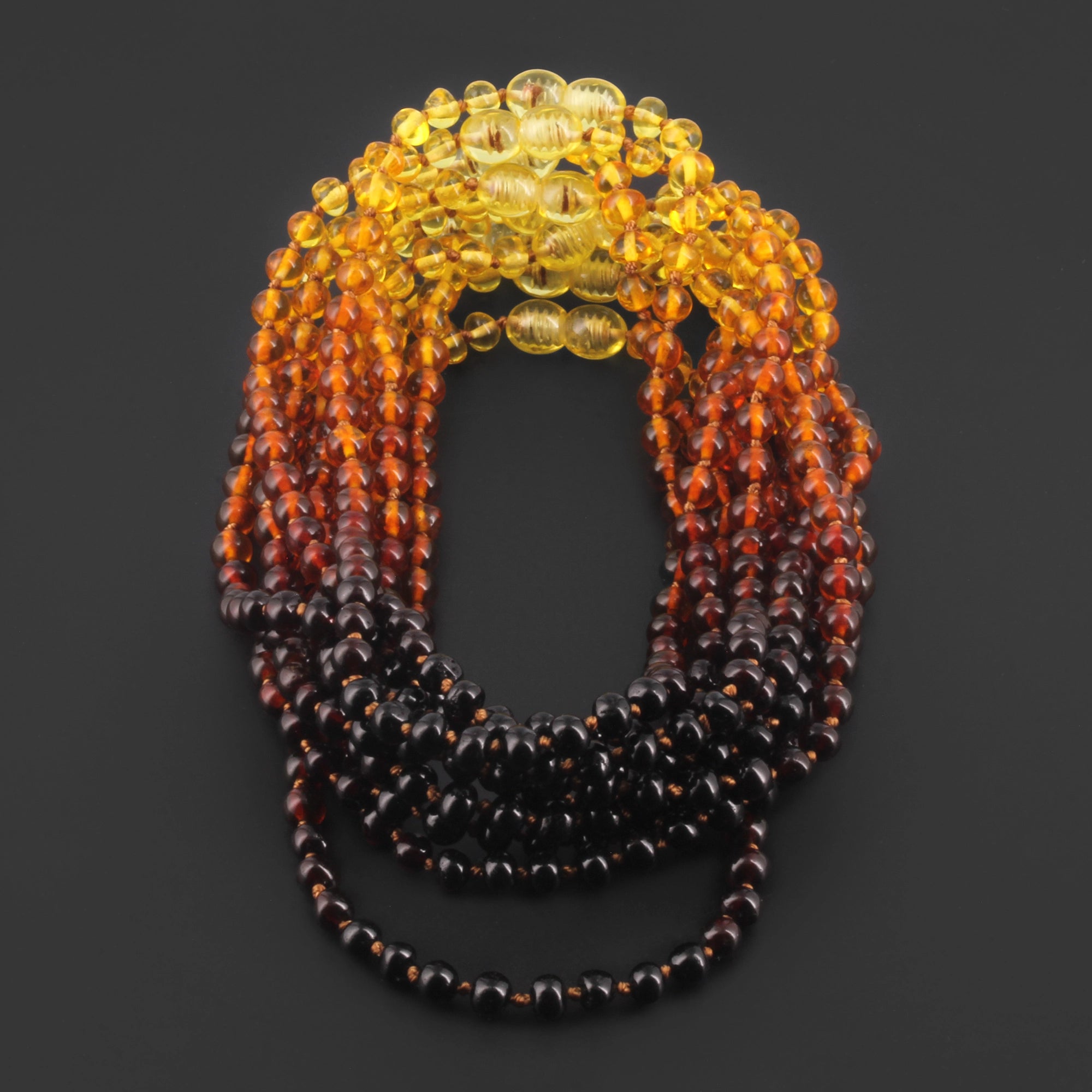 BALTIC AMBER BABY TEETHING NECKLACES LOT OF 10pcs - BAROQUE. XB54R1