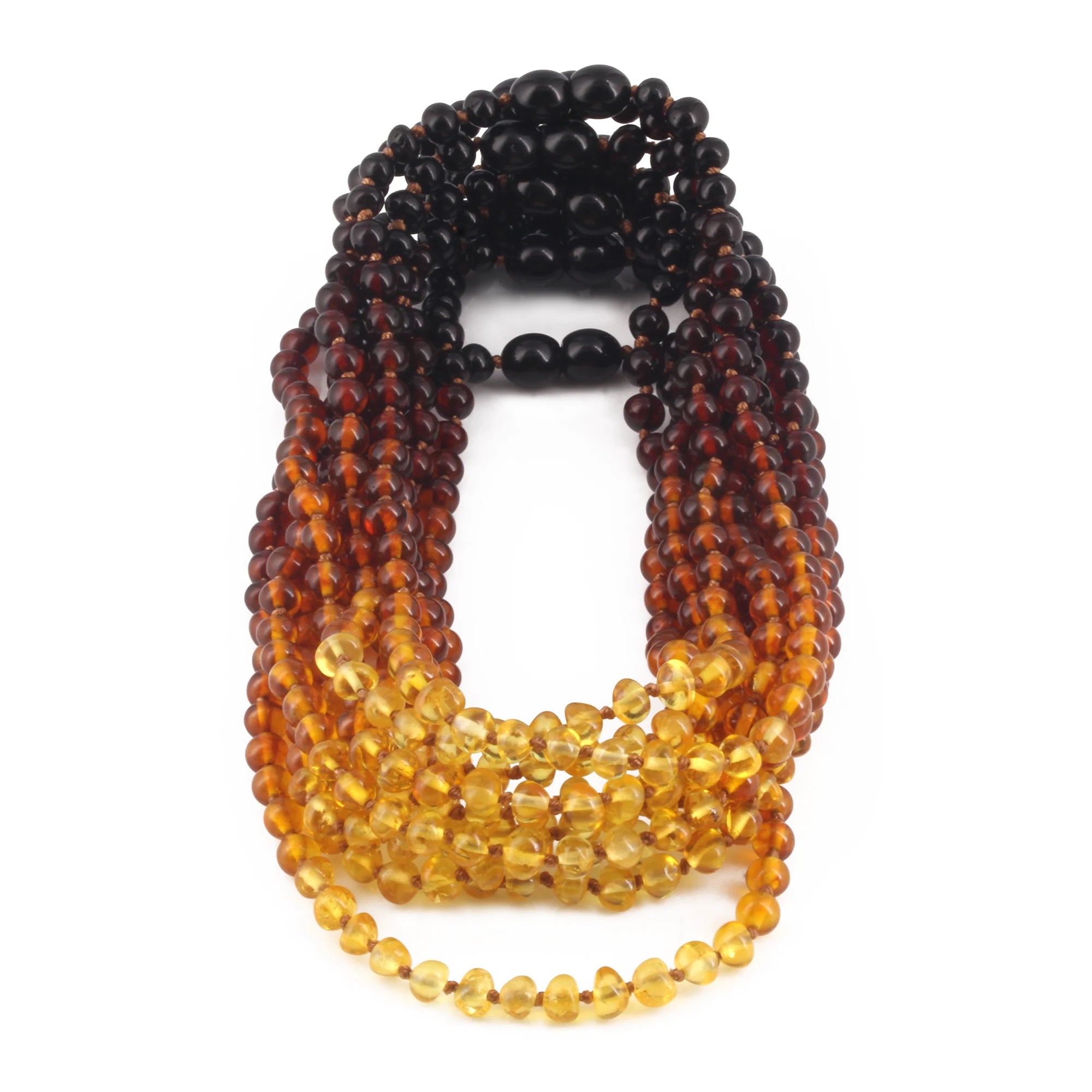 BALTIC AMBER BABY TEETHING NECKLACES LOT OF 10pcs - BAROQUE. XB54R2