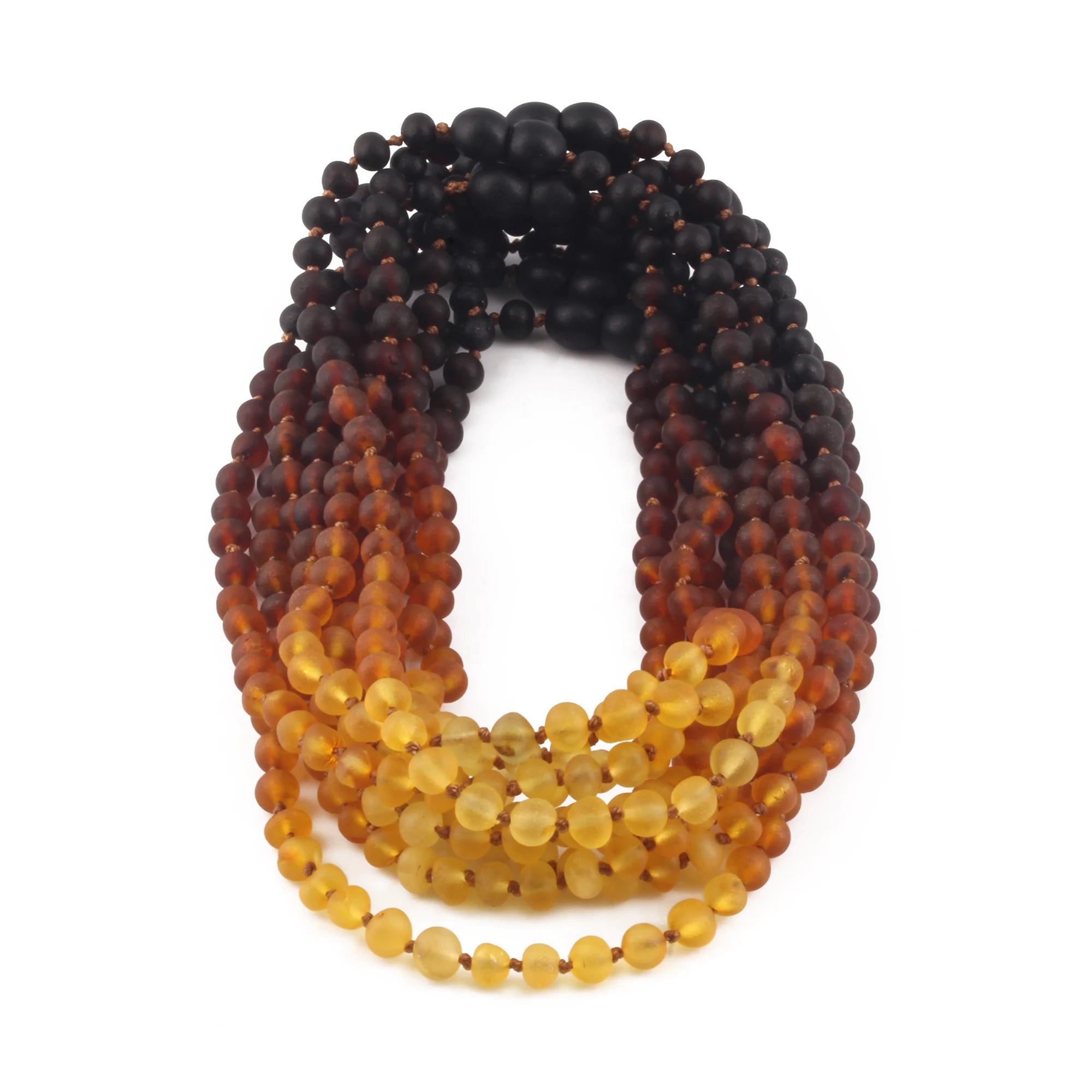 BALTIC AMBER BABY TEETHING NECKLACES LOT OF 10pcs - BAROQUE. XB54R2M