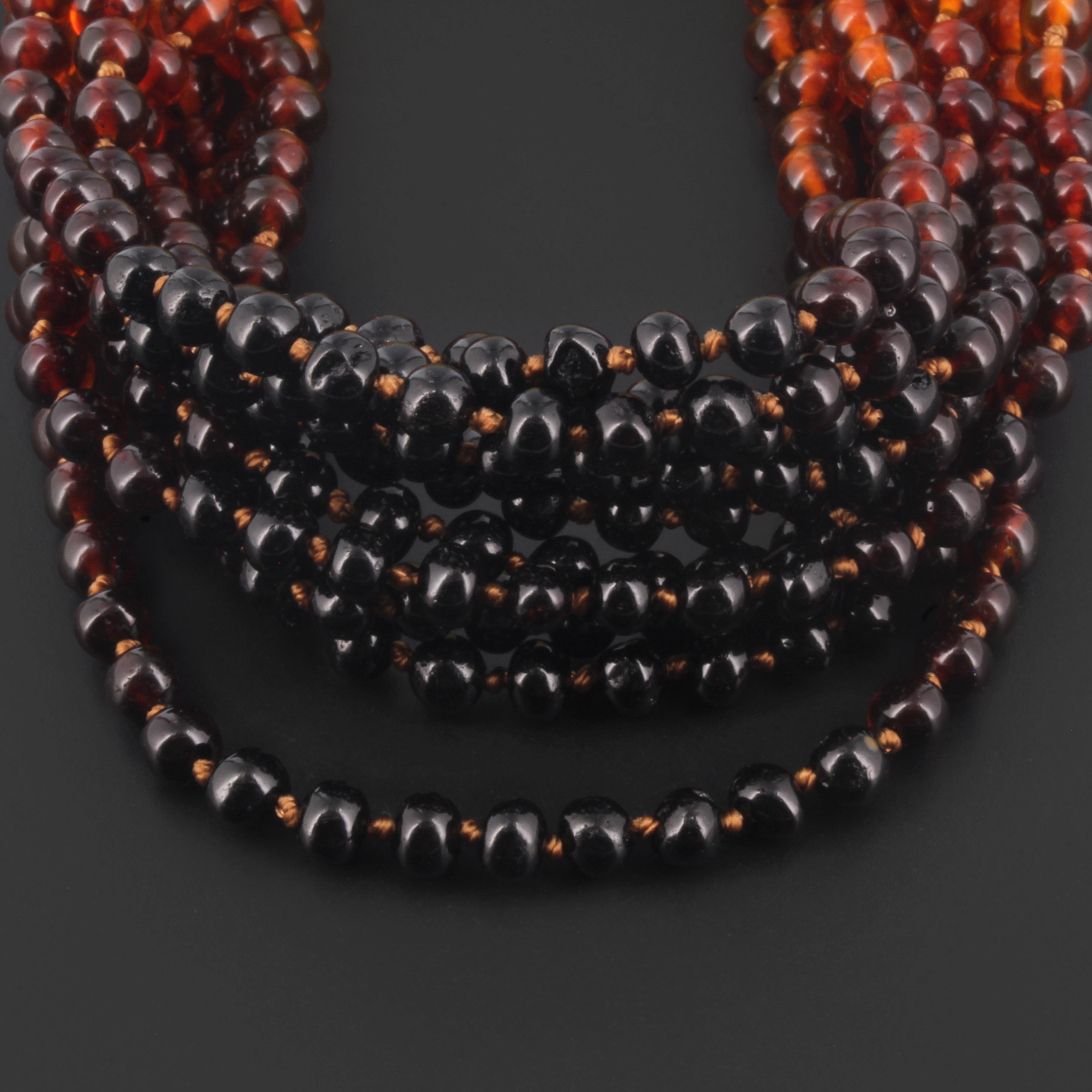 BALTIC AMBER BABY TEETHING NECKLACES LOT OF 10pcs - BAROQUE. XB54R1