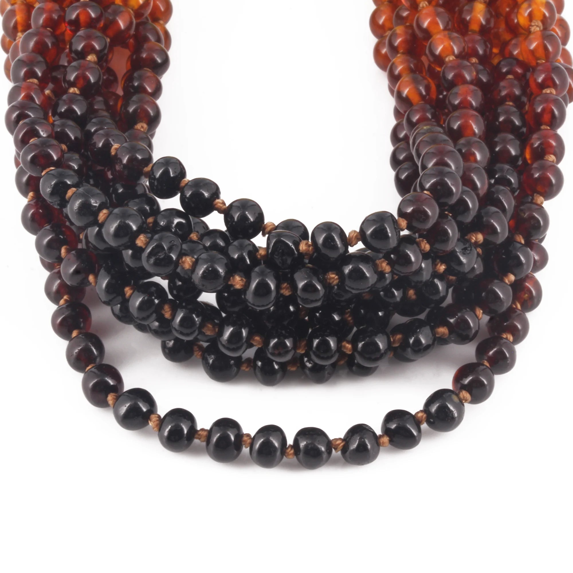 BALTIC AMBER BABY TEETHING NECKLACES LOT OF 10pcs - BAROQUE. XB54R1